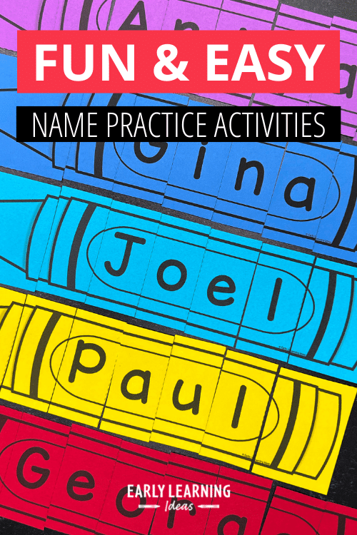 name practice activities with crayon name puzzles