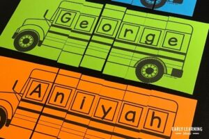 How to Use School Bus Personalized Name Puzzles for Name Recognition