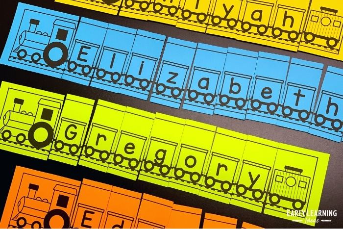 printable train them name puzzles can be used for syllable activities
