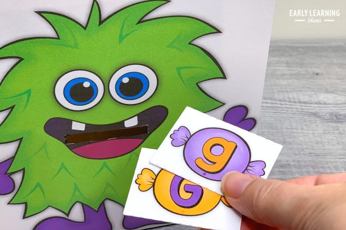 feed the monster alphabet activity for kids
