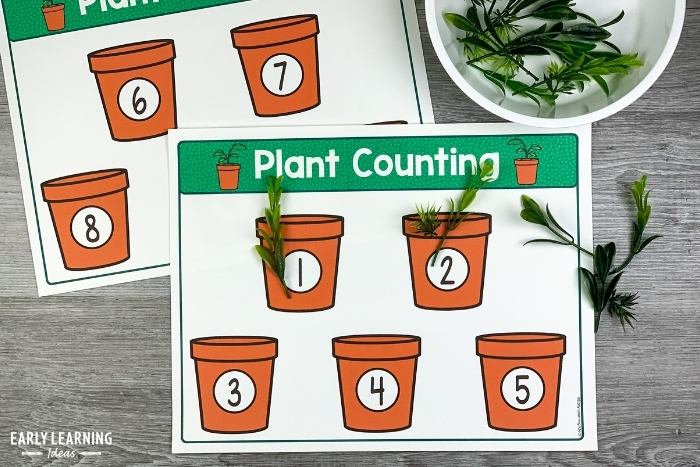 plant counting activity printable for your preschoolers