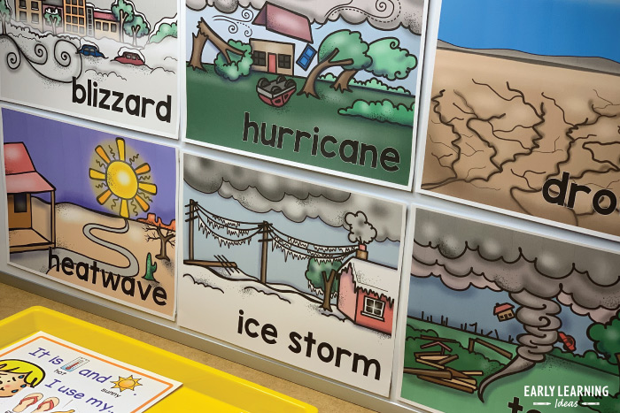 posters for your preschool weather station dramatic play area