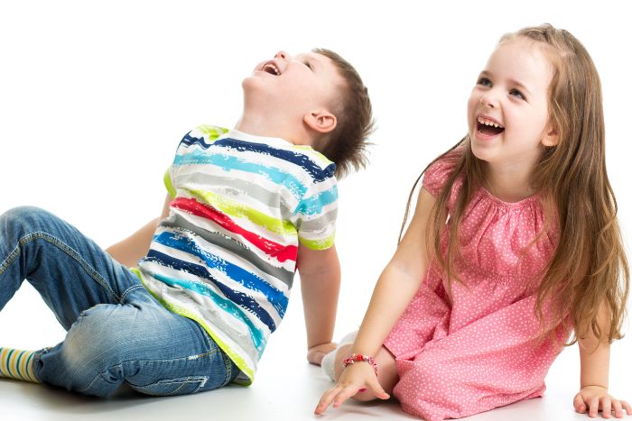 kids laughing - how to teach rhyming words