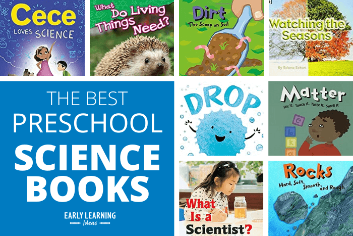 Inspire your young scientists with this list of the best preschool science books. Click to find life science, Earth science, physical science, and books that will help your kids think like a scientist. Perfect for your preschool, pre-k, kindergarten storytime, circle time, class library, class science center, or dramatic play center.