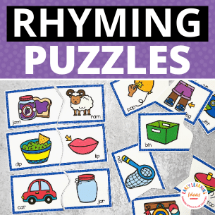 rhyming puzzles and rhyming activities for kids