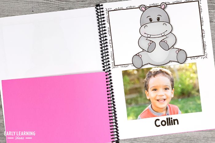 An example of DIY rhyming books featuring kids' names