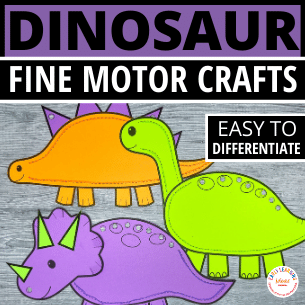 printable 
dinosaur crafts and fine motor activities