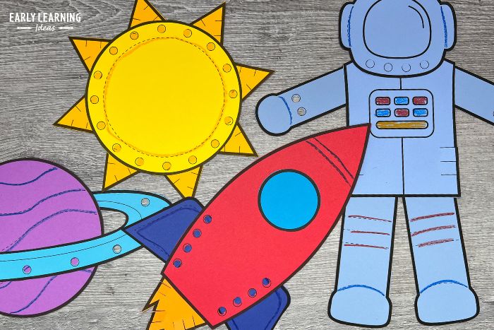 printable space theme crafts and fine motor activities