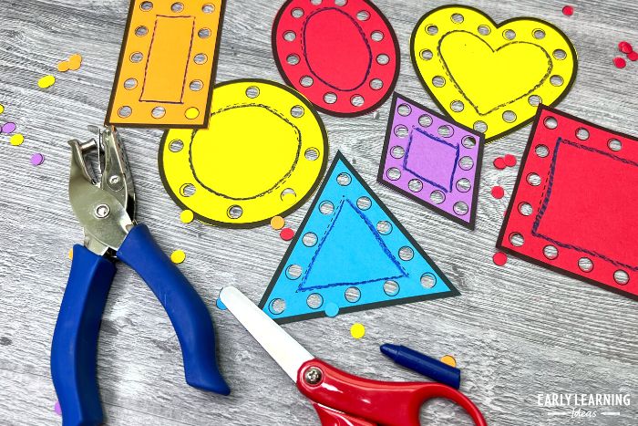 shape hole punch activity for preschoolers