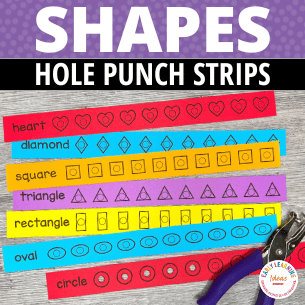2D shapes hole punch activity strips