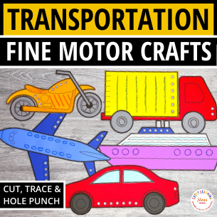 transportation crafts for preschoolers and fine motor activities