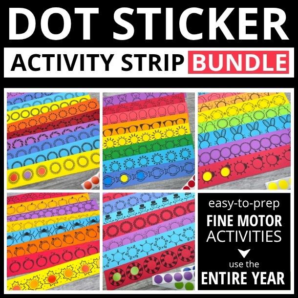 Dot sticker strip activities