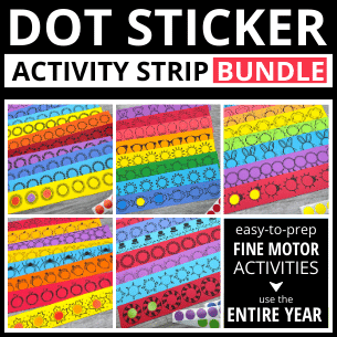 dot sticker strip fine motor activity bundle