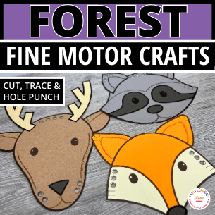 woodland and forest animal crafts and fine motor activities