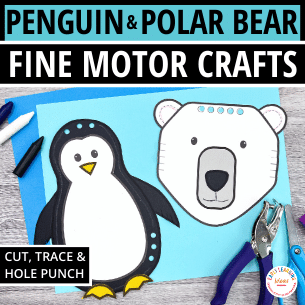 peguin and polar bear craft
