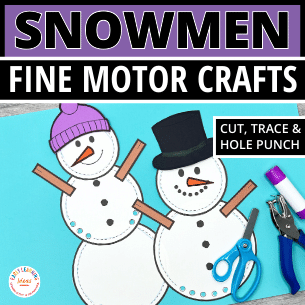 snowman crafts and fine motor activities