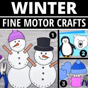 winter crafts and fine motor activities
