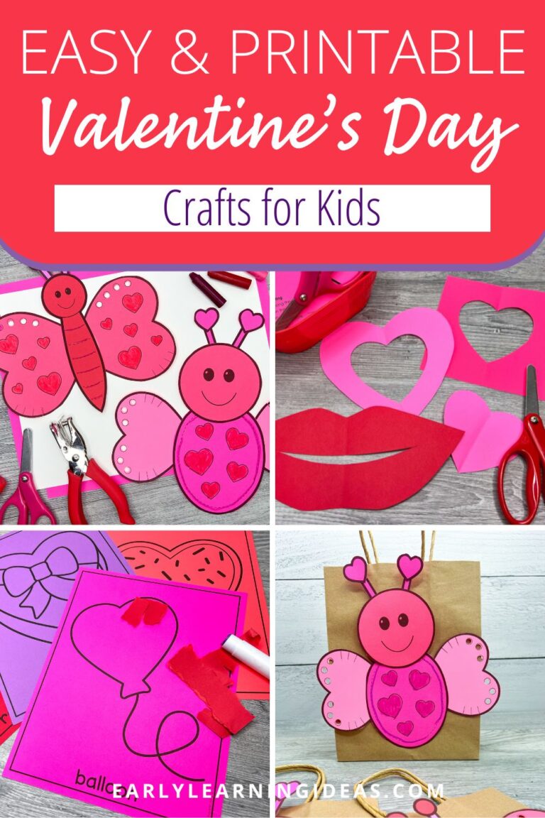 Fun and easy printable Valentine crafts for kids