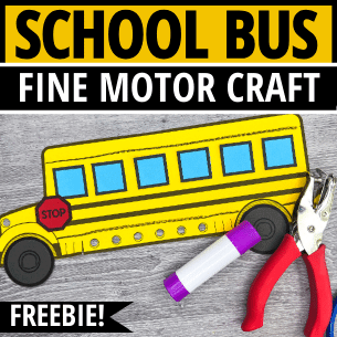 free school bus craft printable
