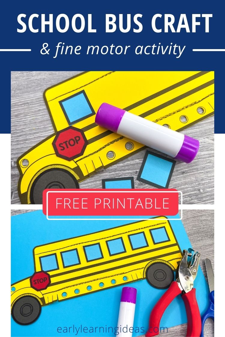 school bus craft printable