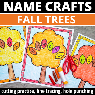Fall Trees and Leaves Name Crafts