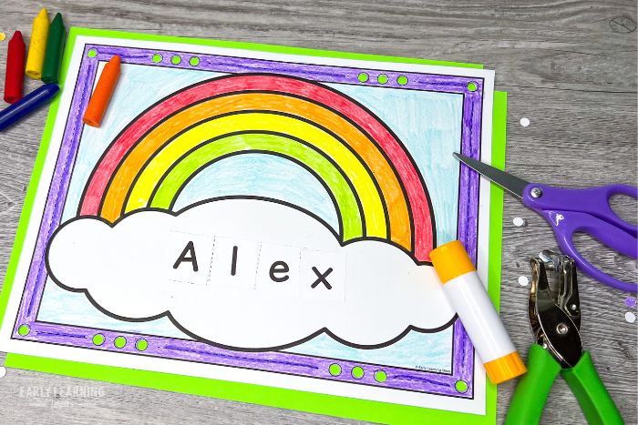 Rainbow name craft
