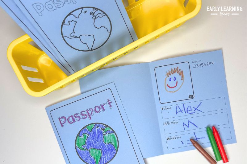 printable passport for a dramatic play airport