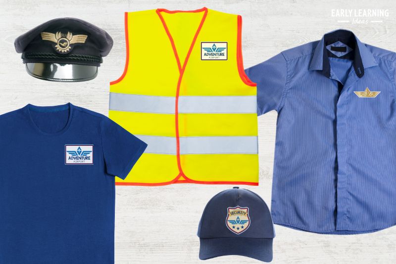 dress up clothing for an airport dramatic play center