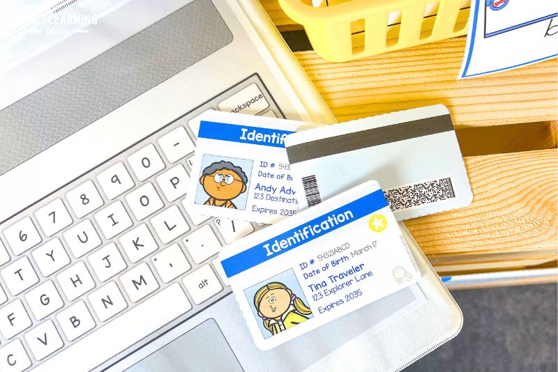 printable id for an airport dramatic play center