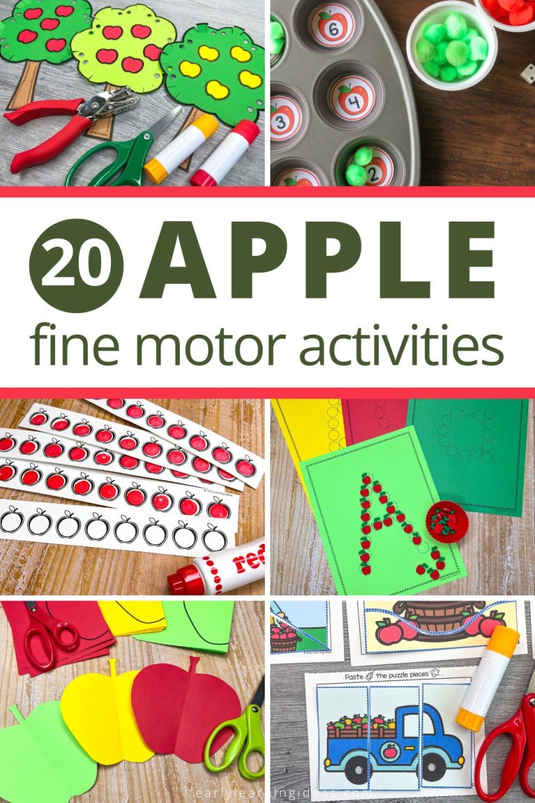 20 Apple Fine Motor Activities for Preschool and Kindergarten