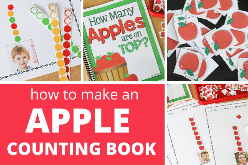 apples on top counting book collage