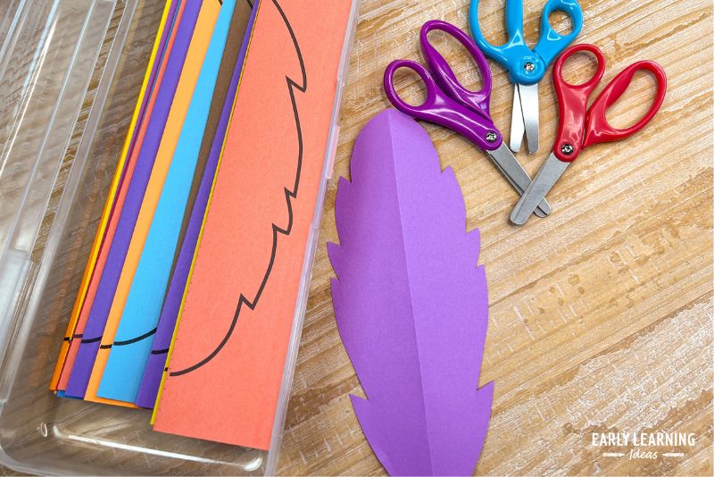 fold and cut feather craft