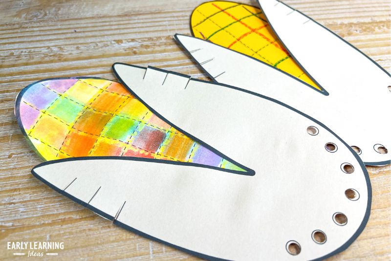 Decorative corn craft or Indian corn craft for Thanksgiving