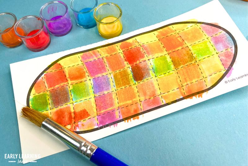 Indian or decorative corn craft painted with watercolors