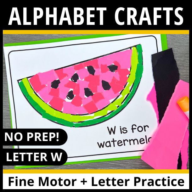 Letter W Craft Watermelon
