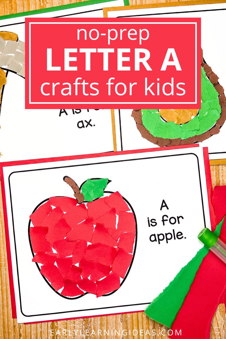 crafts for the letter a - an easy apple craft