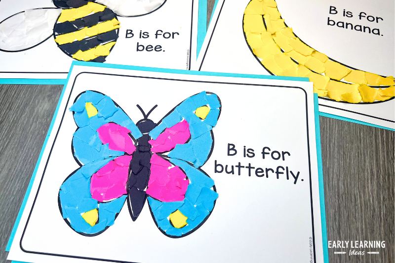 Letter b crafts for preschool - bee, banana, and butterfly crafts