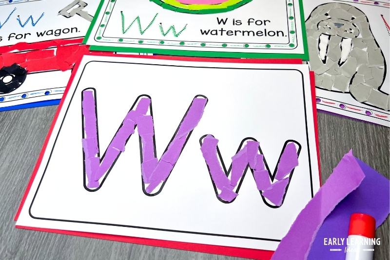 Bubble letter craft for the letter w