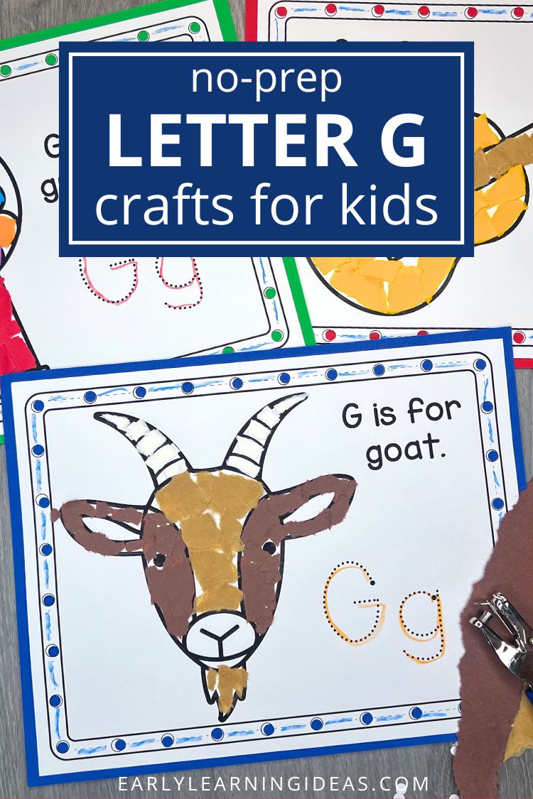 Letter G Crafts for Preschool: No-Prep Alphabet Activities