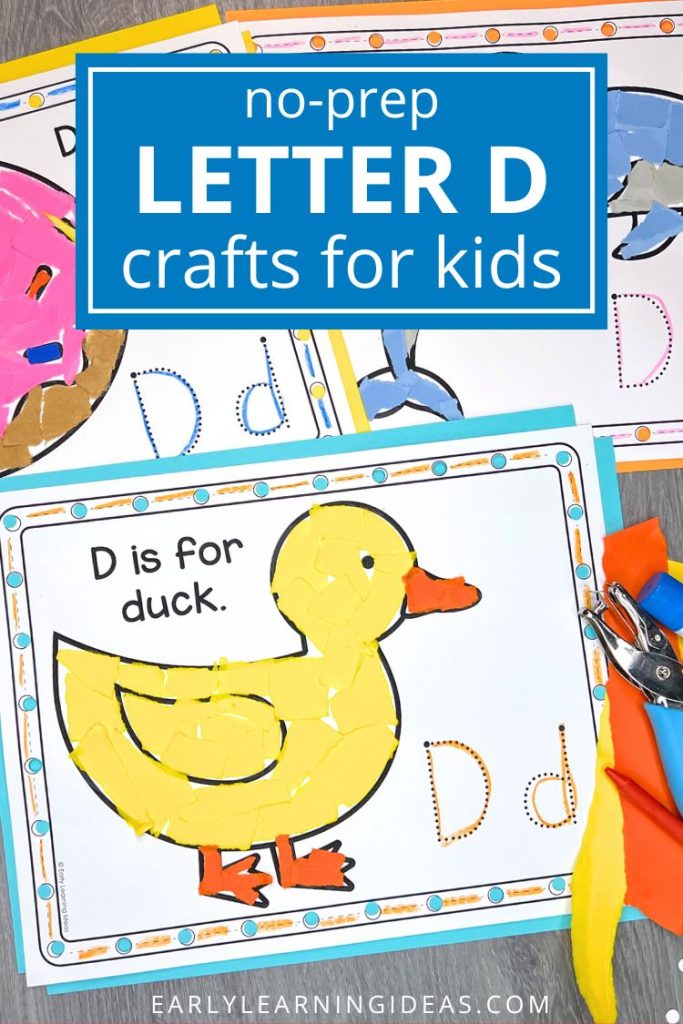Letter D crafts for preschool - a d is for duck craft.