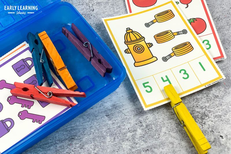 counting clip cards for fun fine motor activities for preschool