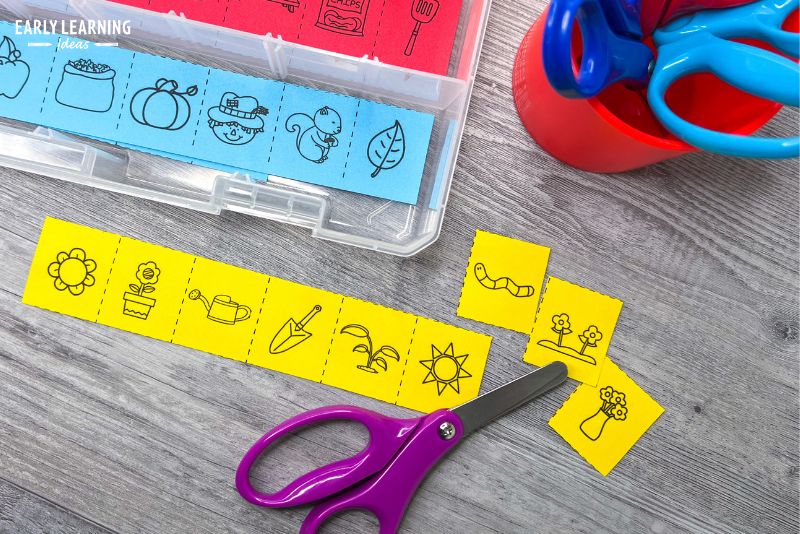 cutting strips for fine motor activities for preschool