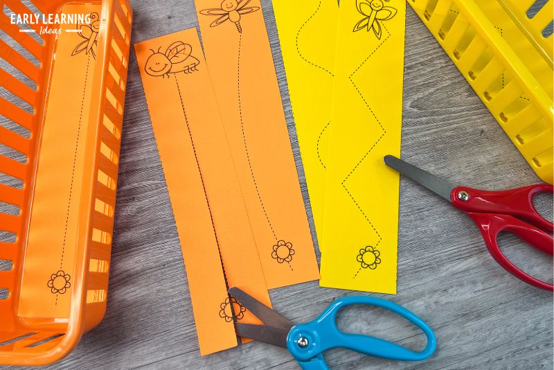 cutting strips for preschool kids
