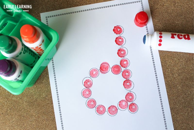 dot marker letter activity for kids