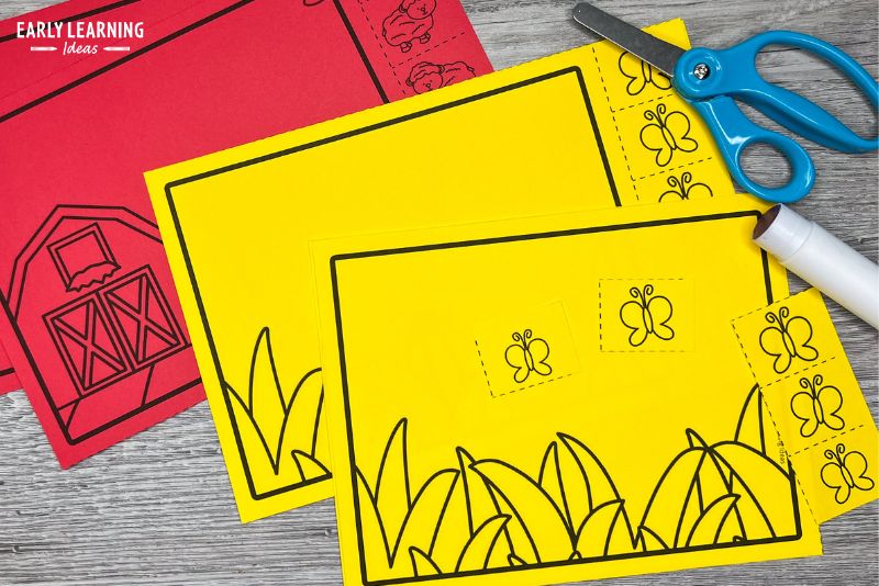 simple cut an paste worksheets - a fine motor activity for preschool