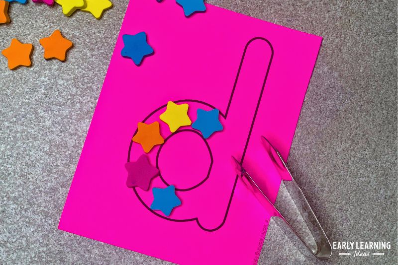 letter tracing withtongs
