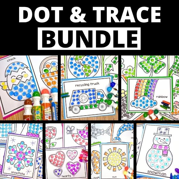 dot marker coloring pages, bingo dauber coloring pages for spring, summer, fall, winter