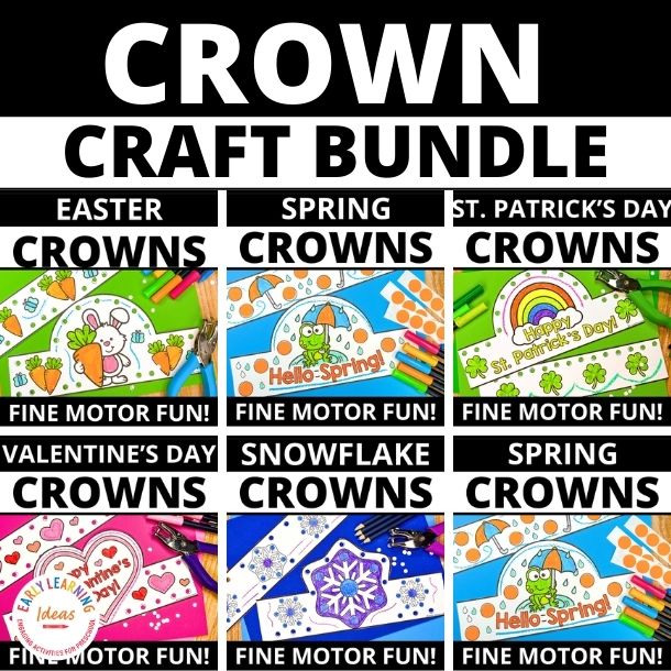 Printable headband crown crafts for kids
