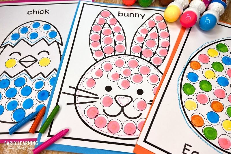 Easter bunny dot marker