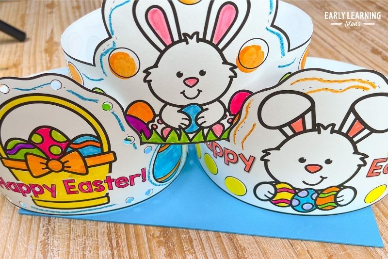 Easter bunny crown crafts